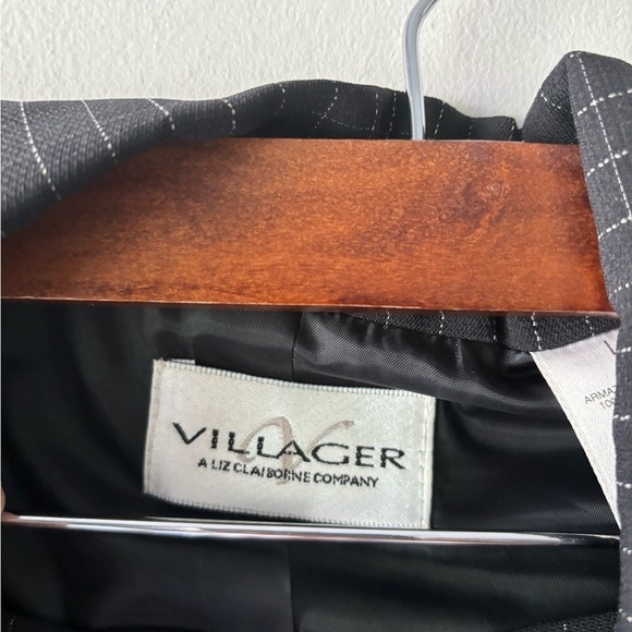 Vintage Villager Liz Claiborne two piece black outfit size M/L - Picture 3 of 11